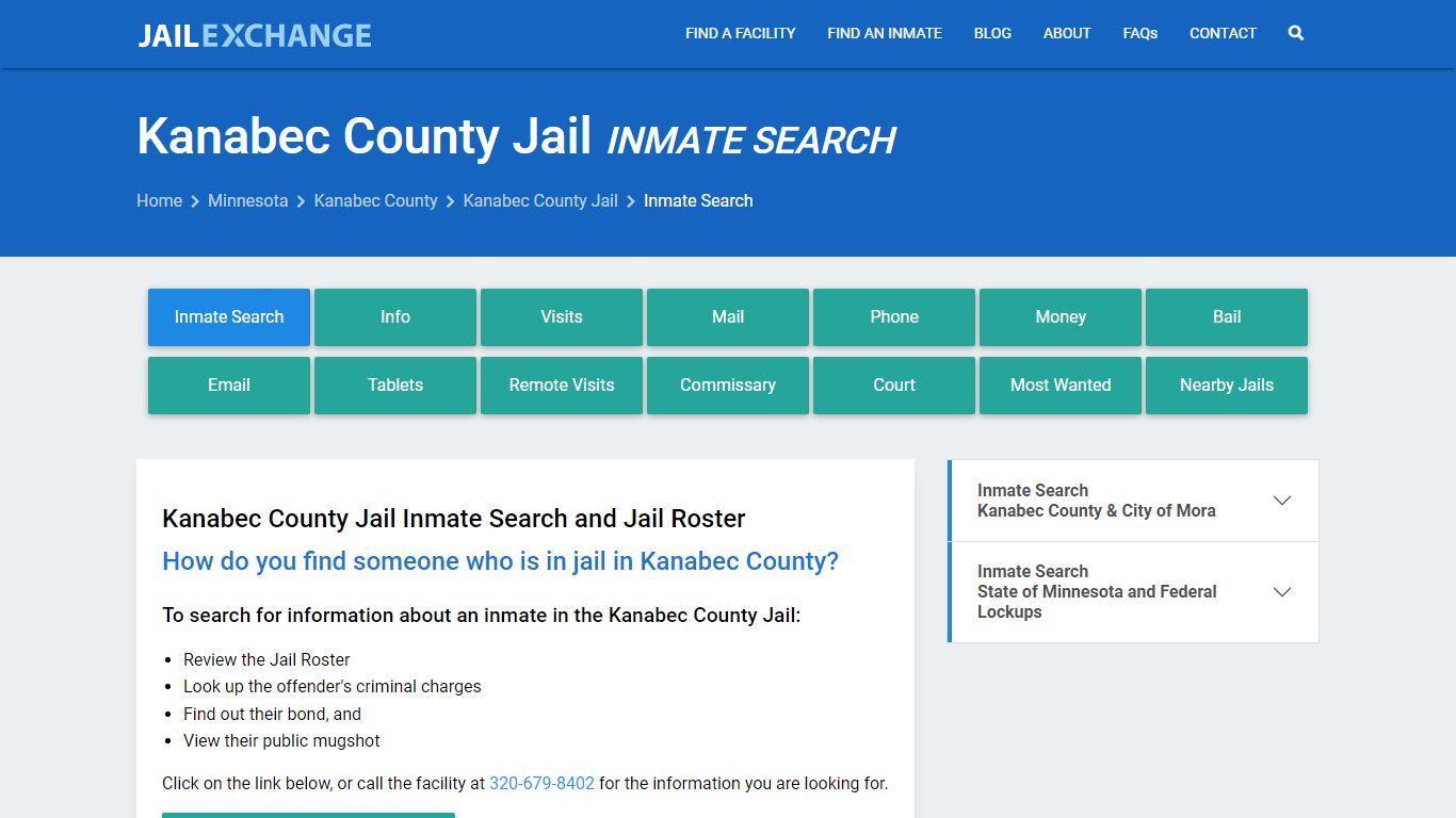 Inmate Search: Roster & Mugshots - Kanabec County Jail, MN